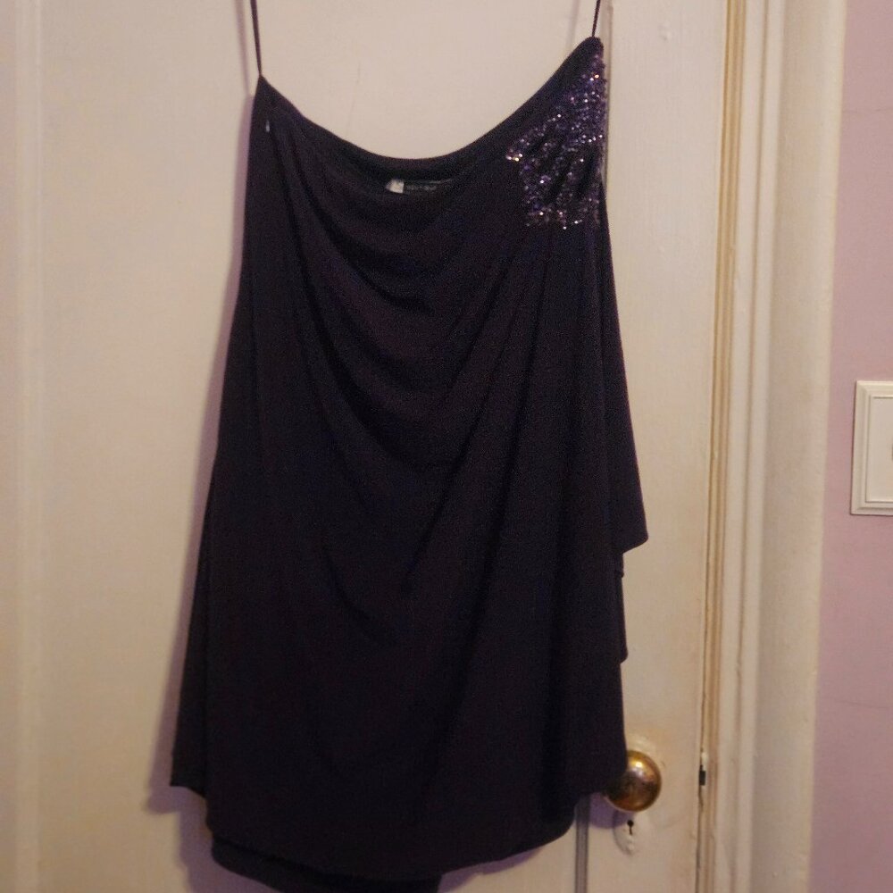 JS Boutique Eggplant one shoulder Sz10 cocktail dress